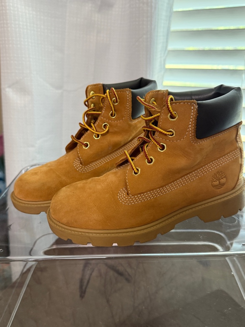 Timberland Kids Wheat Lace-Up Nubuck Ankle Boots